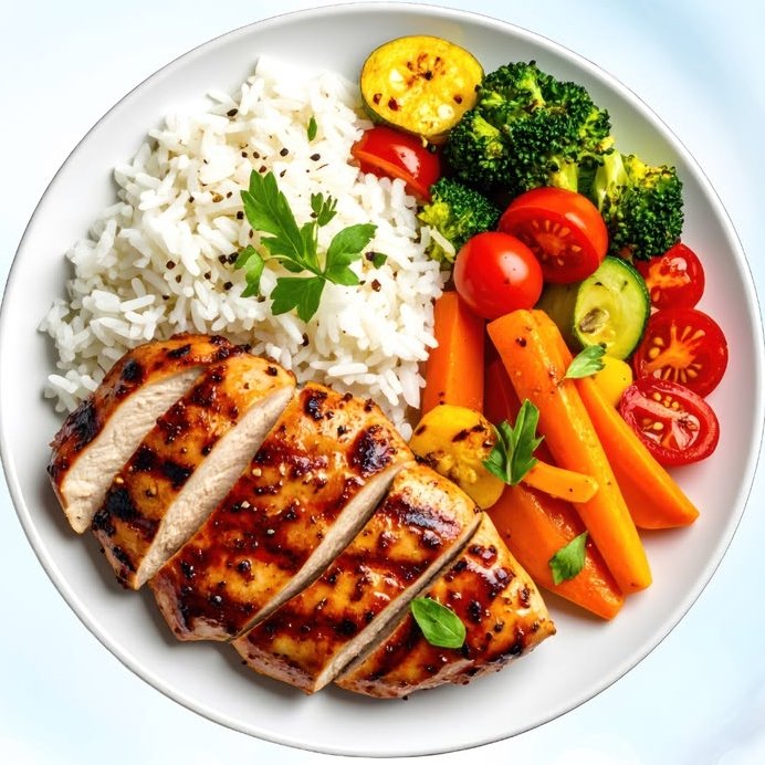 Grilled Salmon with Quinoa & Roasted Vegetables